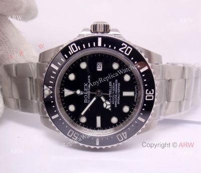 NEW UPGRADED Replica Rolex Sea-Dweller 4000m SS Watch  Black Ceramic Bezel